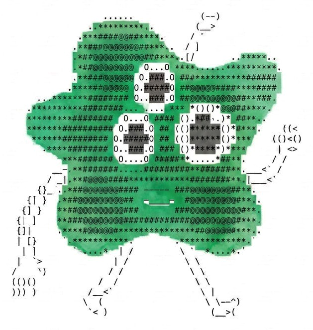 otto — small green ascii creature with three eyes